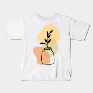 Abstract flower vase Kids T-Shirt